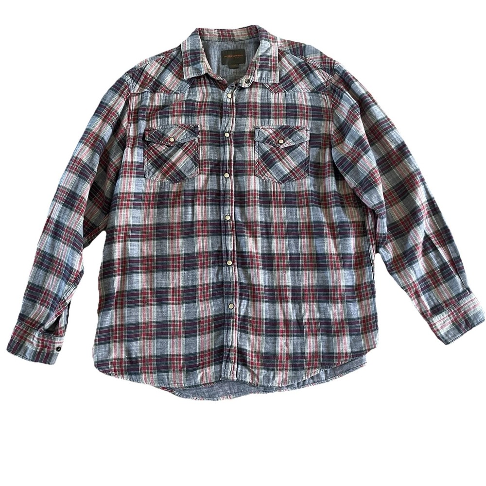 Vintage Northwest Territory Men's Snap Button Button Down XL Plaid Lined